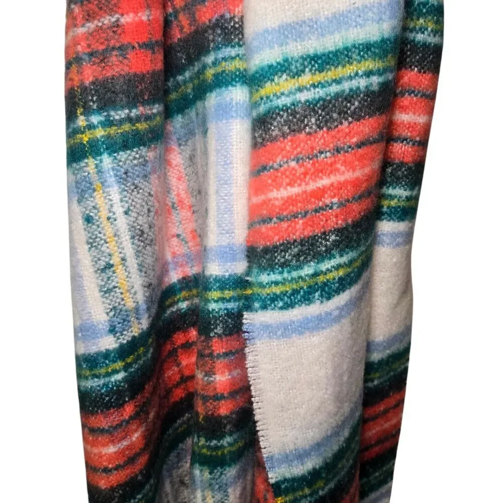 Aerie Super Soft Plaid Oversized Blanket Scarf Large Boho Cabin Core 19.5
